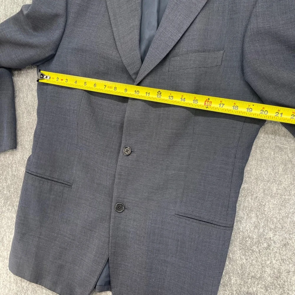 Hugo Boss Mens Blazer Grey Loro Piana Wool 3-Button Suit Jacket